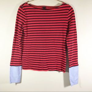 J. Crew striped long sleeve sweater